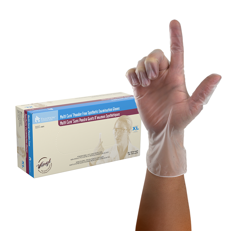 Dynarex Multi Care Vinyl Exam Gloves, Powder-Free