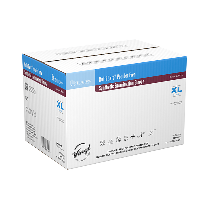 Dynarex Multi Care Vinyl Exam Gloves, Powder-Free