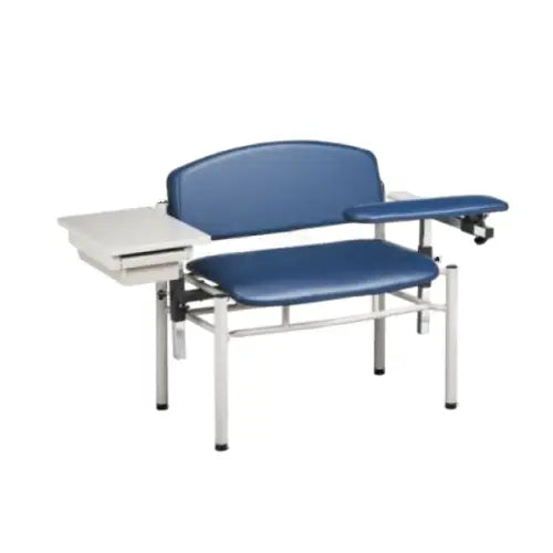 Clinton 6069-U Extra-Wide Blood Drawing Chair w/ Padded Flip Arm Examination Chairs & Tables 