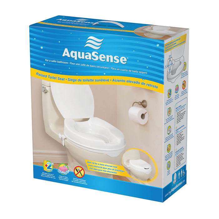 Drive Medical Aqua Sense Raised Toilet Seat with Lid — 770-629