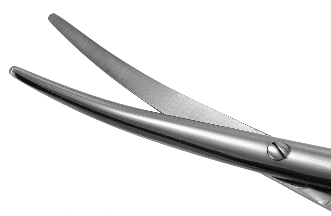 Aspen Surgical Symmetry Scissors, Metzenbaum, Curved, Razor Edge w/o Serrations, Black Handle, 7 in