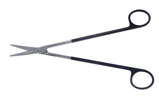 Aspen Surgical Symmetry Scissors, Metzenbaum, Curved, Razor Edge w/o Serrations, Black Handle, 9 1/8 in