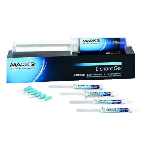 MARK3 Etch Gel 37% Phosphoric Acid Jumbo Pack 50ml Syringe Kit 12 O’ Clock Rear Cabinet