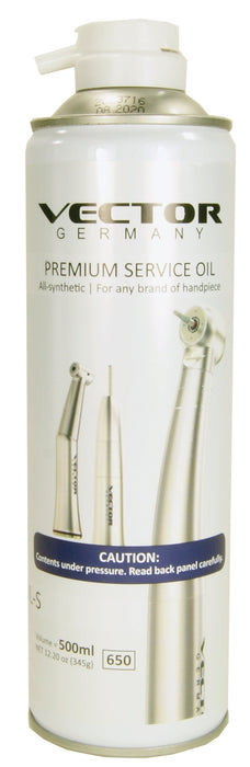 Vector Spray Premium Handpiece Lubricant The ALL-SYNTHETIC premium oil Spray Premium Handpiece Lubricant