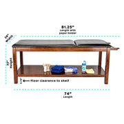 Viva Comfort Noble-Line Mahogany Wooden Exam Table With Full Shelf 996-03-MA - DENTAMED USA
