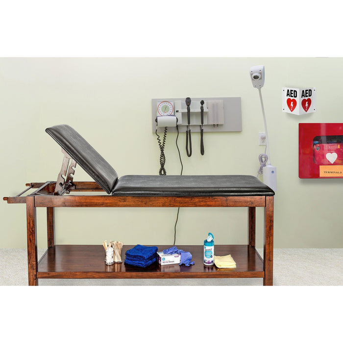 Viva Comfort Noble-Line Mahogany Wooden Exam Table With Full Shelf 996-03-MA - DENTAMED USA