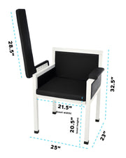 Viva Comford Luxe Upholstered Blood Drawing Chair 997-02-Blk - DENTAMED USA