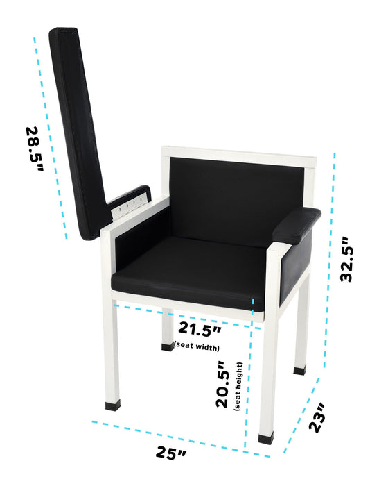 Viva Comford Luxe Upholstered Blood Drawing Chair 997-02-Blk - DENTAMED USA