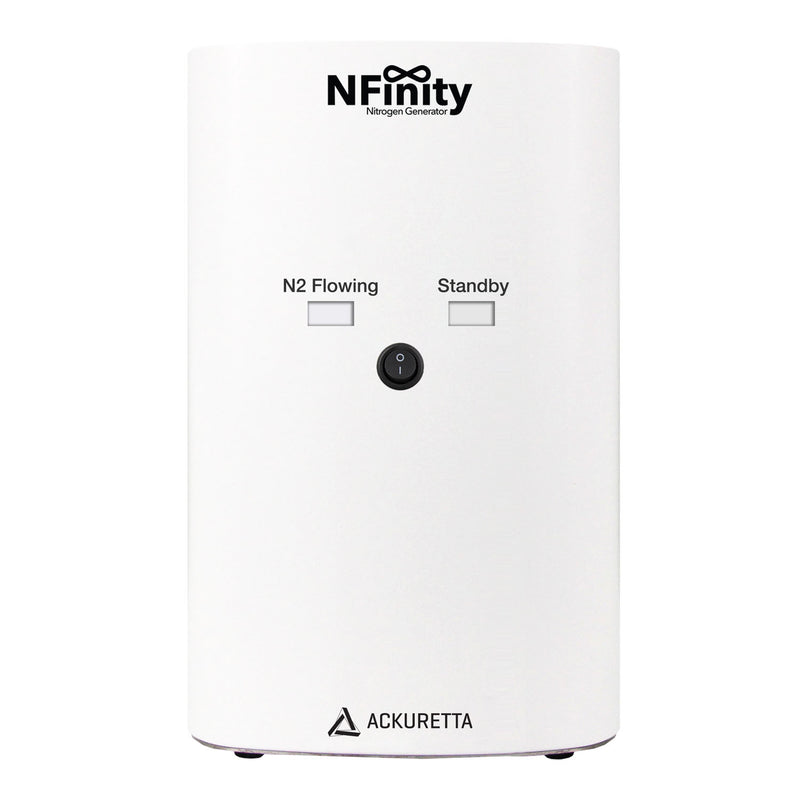 Ackuretta Nfinity Nitrogen Generator, 11.6 x 9.4" x 14.2", Includes: (1) Transparent Nitrogen Tube, (1) Black Water Tube, (2) N2 Covers, (1) Power Cable (DROP SHIP ONLY)