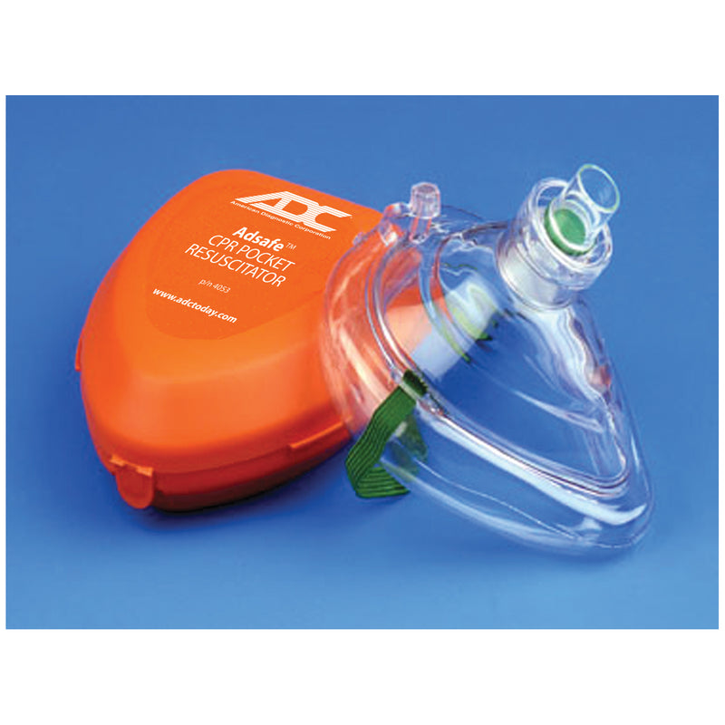 American Diagnostic Corporation CPR Valve Mask Resuscitator In Case, Orange