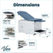 Viva Comfort Premium Comfort Grande Steel Exam Table ADI996-09-S2-BLK - DENTAMED USA