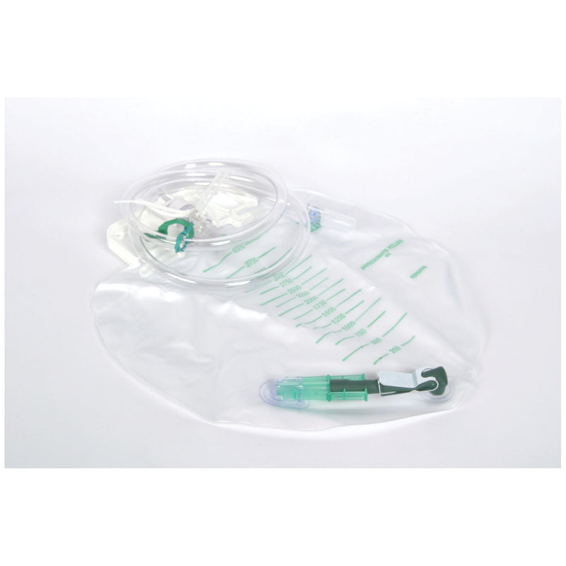 Bard Medical Drainage Bag, Anti-Reflux Chamber, 2000mL Capacity, Hook Hanger/ String Hanger, Latex Free (LF), 20/cs