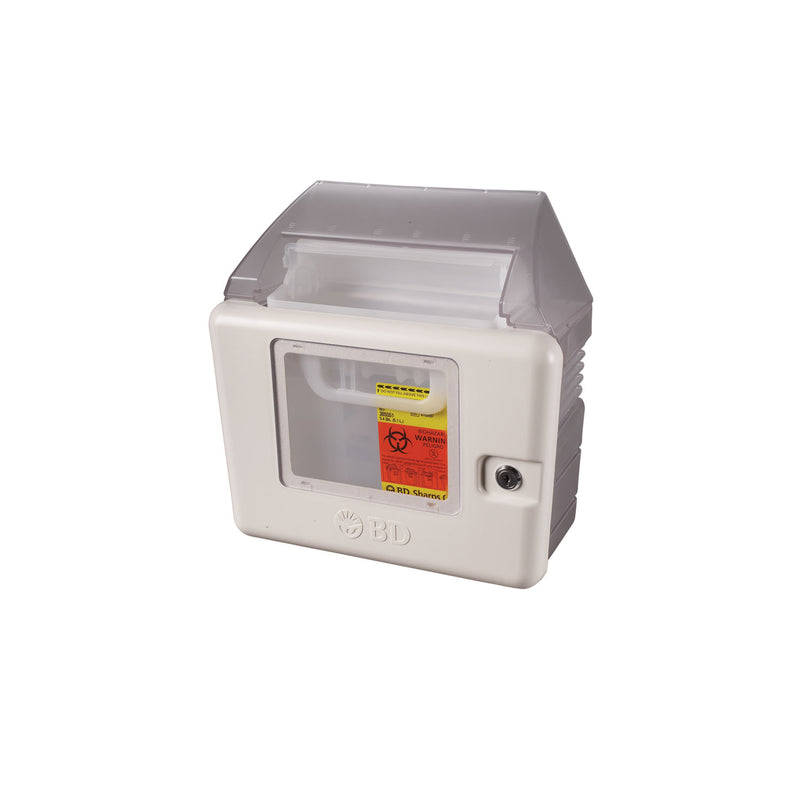 BD Sharps Collector Locking Wall Cabinet for 5.4qt Next Generation Collectors, Beige Enclosure with Natural Shield, 13 x 13" x 5" (Continental US Only) (Drop Ship Requires Pre-Approval)"