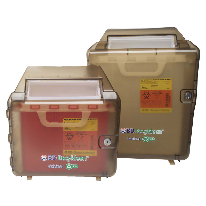 BD Recycled Brown Locking Wall Cabinet, Shield, 5.4 Qt (60 ea/plt) (Continental US Only) (Drop Ship Requires Pre-Approval)