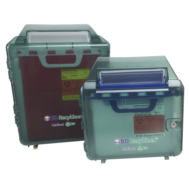 BD Recycled Green Locking Wall Cabinet, Shield, 2/3 Gal (Continental US Only) (Drop Ship Requires Pre-Approval)