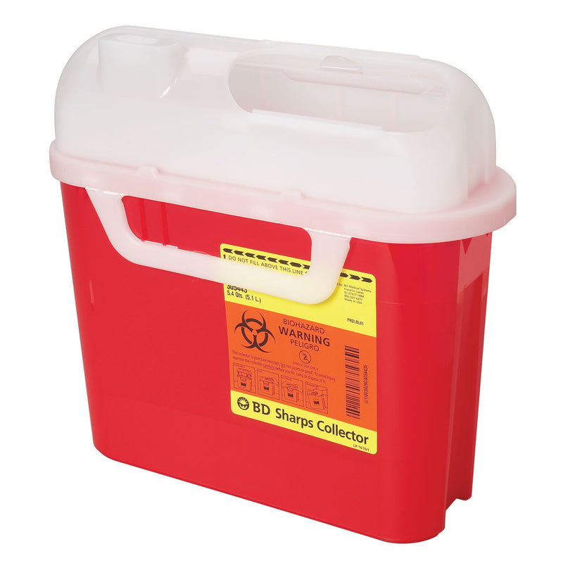 BD Sharps Collector, 5.4 Qt, Side Entry, Pearl, 20/cs (8 cs/plt) (Continental US Only) (Drop Ship Requires Pre-Approval)
