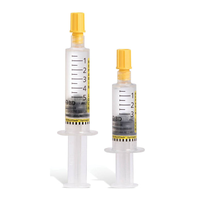 BD Heparin Lock Flush Syringe, 100 Units/mL, 5mL, 30/bx, 16 bx/cs (Rx) (Temp Sensitive; Non-Returnable) (Continental US Only, Excluding IN & ND) (Drop Ship Requires Pre-Approval)
