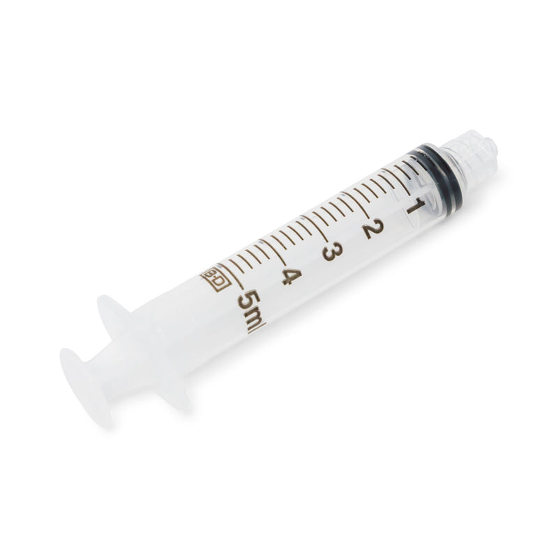 BD Syringe Only, 5mL, Luer-Lok Tip, Sterile, Individually Wrapped, 125/bx, 4 bx/cs (36 cs/plt) (Continental US Only) (Drop Ship Requires Pre-Approval) (Item on Manufacturer Allocation - Inventory Limited when Available)