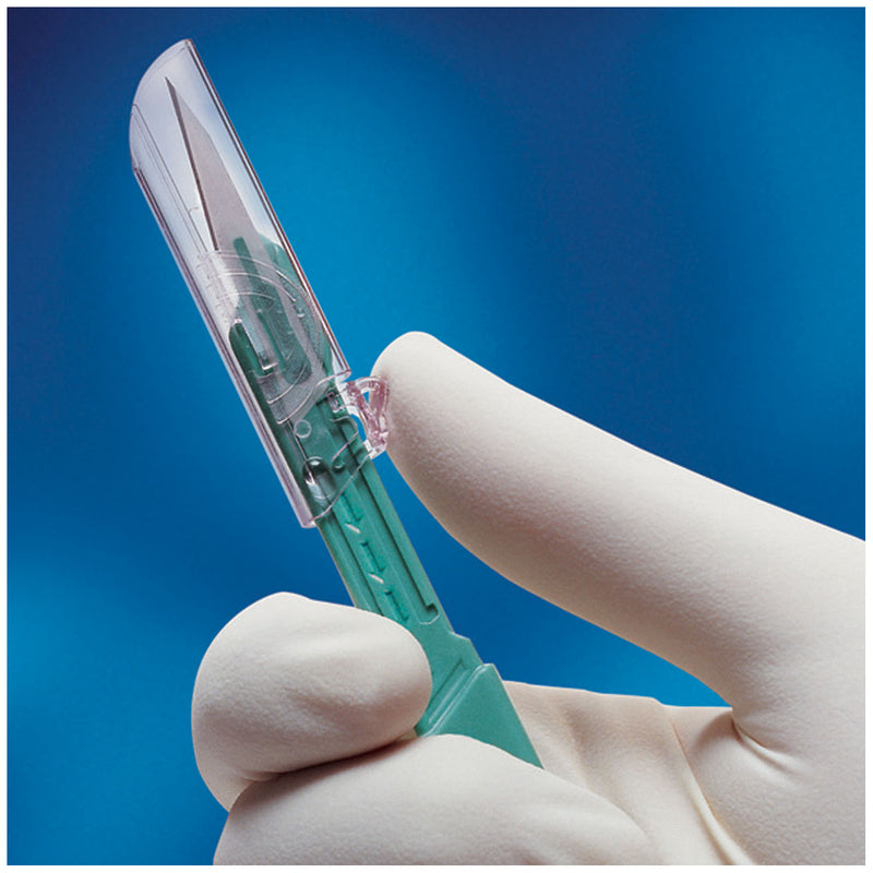 Aspen Surgical Protected Disposable Scalpel, Size 12B, #4 Handle, 10/bx, 10 bx/cs