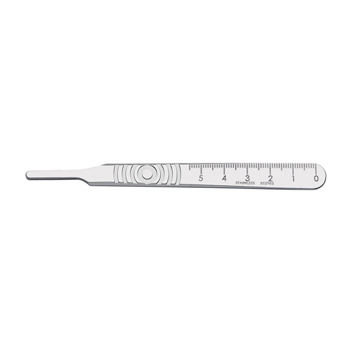 Cincinnati Surgical Company Surgical Handle, Stainless Steel, Fits Blades 18-27, UDI Compliant, Size 4 (Drop Ship Only)