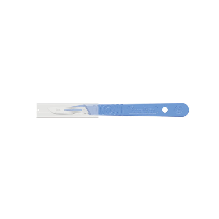 Cincinnati Surgical Company Scalpel, Guarded, Stainless Steel, Size 10, Blue Handle, Disposable, Sterile, 10/bx (Drop Ship Only)