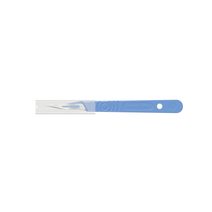 Cincinnati Surgical Company Scalpel, Guarded, Stainless Steel, Size 11, Blue Handle, Disposable, Sterile, 10/bx (Drop Ship Only)