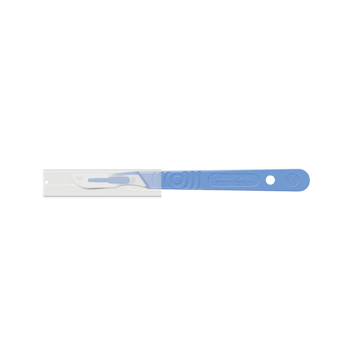 Cincinnati Surgical Company Scalpel, Guarded, Stainless Steel, Size 20, Blue Handle, Disposable, Sterile, 10/bx (Drop Ship Only)