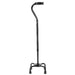 Drive Medical Pro Basics Quad Cane, Small Base (Black) — CNQSB