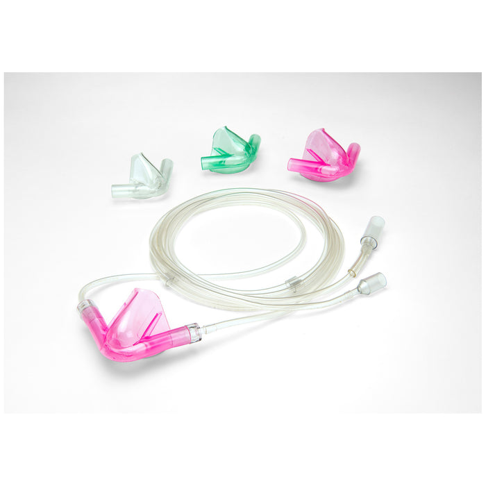 Crosstex International Scavenging Circuit for In-Line Vacuum Controller, Includes: In-Line Scavenging Circuit (including in-line vacuum controller), (3) Adapter Fittings and (6) Nasal Masks (Does Not Utilize a Reservoir Bag)