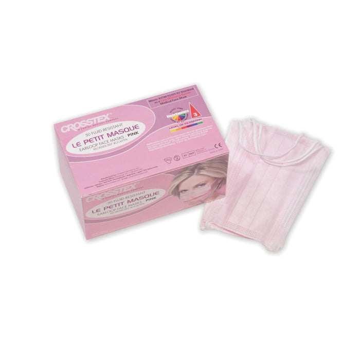 Crosstex International ASTM Level 1 Le Petit Masque, Pink, 50/bx, 10 bx/cs