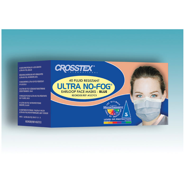 Crosstex International ASTM Level 3 Mask, Latex Free (LF), Blue, 40/bx, 10 bx/ctn