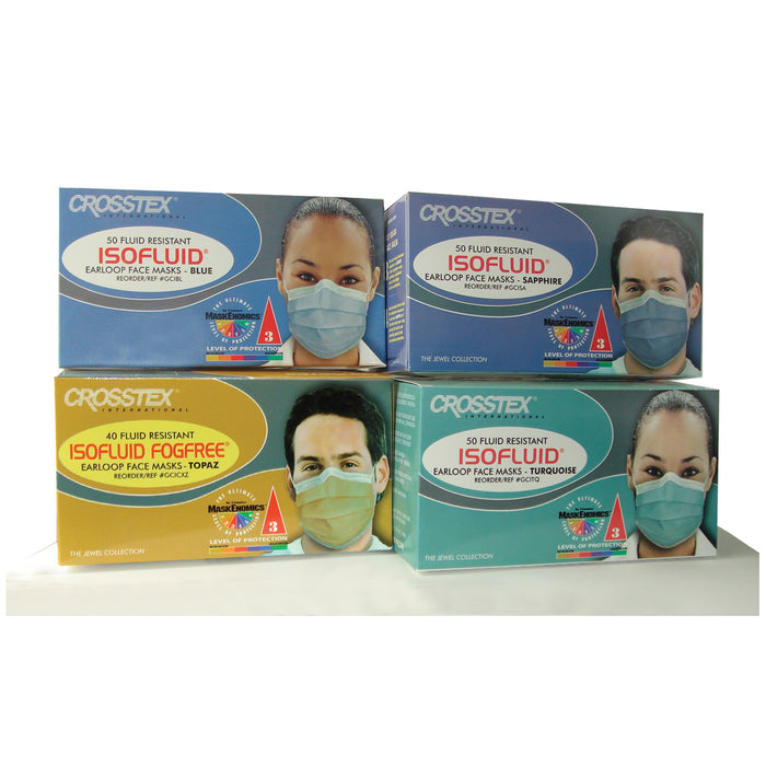 Crosstex International ASTM Level 1 Mask, Latex Free (LF), Pink, 50/bx, 10 bx/ctn