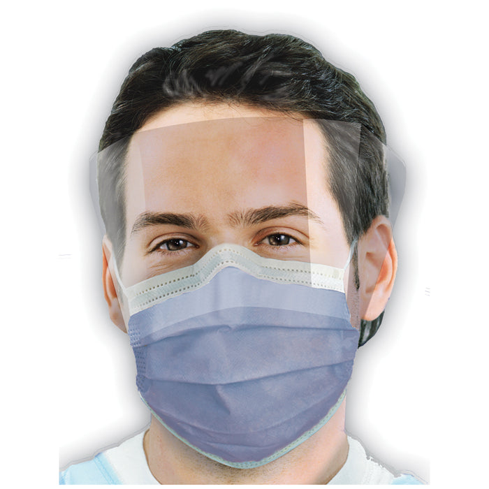 Crosstex International ASTM Level 1 Mask, Latex Free (LF), Sapphire, 25/bx, 4 bx/ctn
