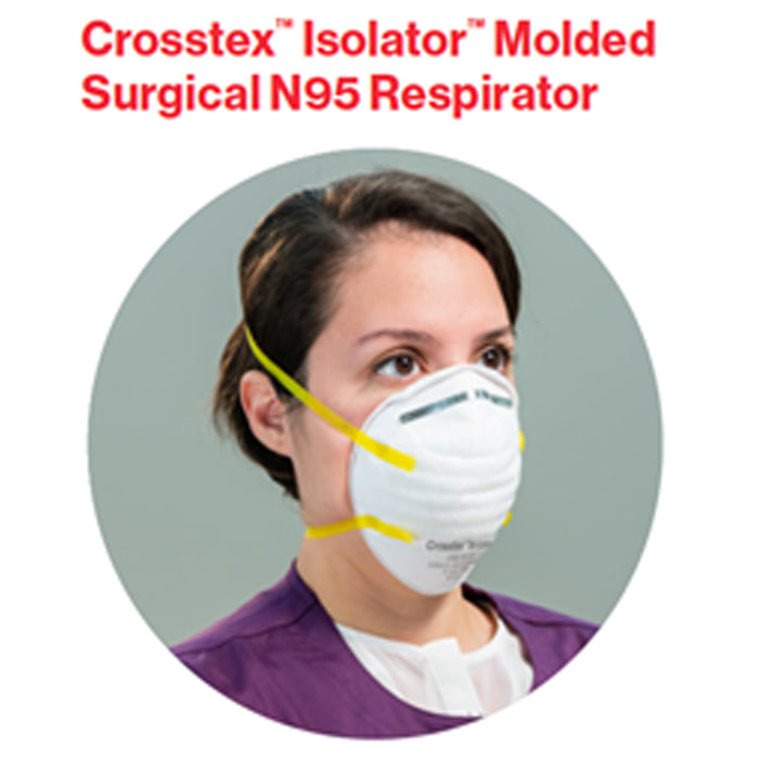 Crosstex International Molded Surgical N95 Respirator, 20/bx, 12 bx/cs (Item is Non-Returnable)