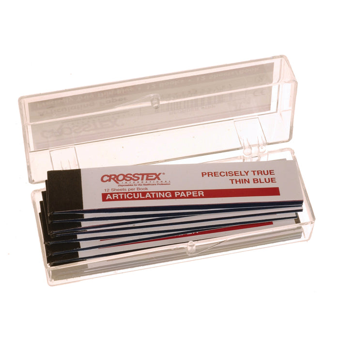 Crosstex International Articulating Paper, Thin, Blue, 12 sheets/bk, 12 bk/bx