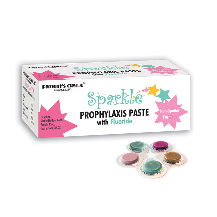 Crosstex International Prophy Paste, Medium, Assorted- Berrylicious: Blueberry, Raspberry, Strawberry, Individual Cups, 200/bx