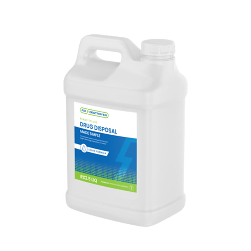 C2R GLOBAL RX DESTROYER - Rx Destroyer™ Liquid Meds Only Formula with Hardener Packets, 2.5 Gallon Bottles, 2 btl/cs