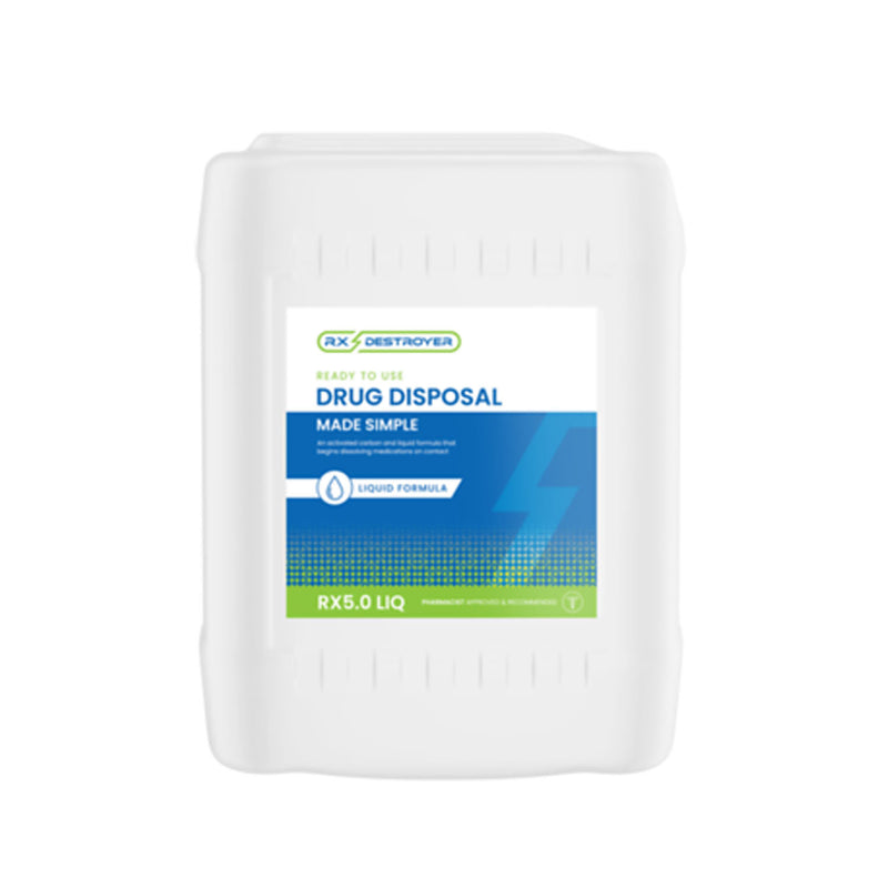 C2R GLOBAL RX DESTROYER ACCESSORIES - Rx Destroyer™ Liquid Meds Only Formula with Hardener Packets, 5 Gallon Bottle