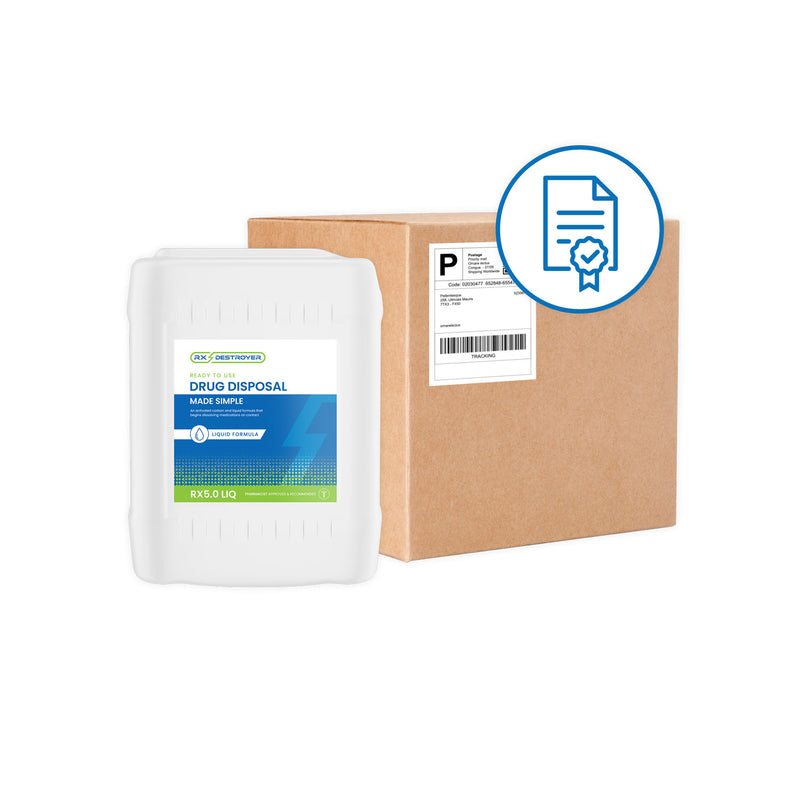 C2R GLOBAL RX DESTROYER - Rx Destroyer™ Liquid Meds Only Formula with Hardener Packets, 5 Gallon Container