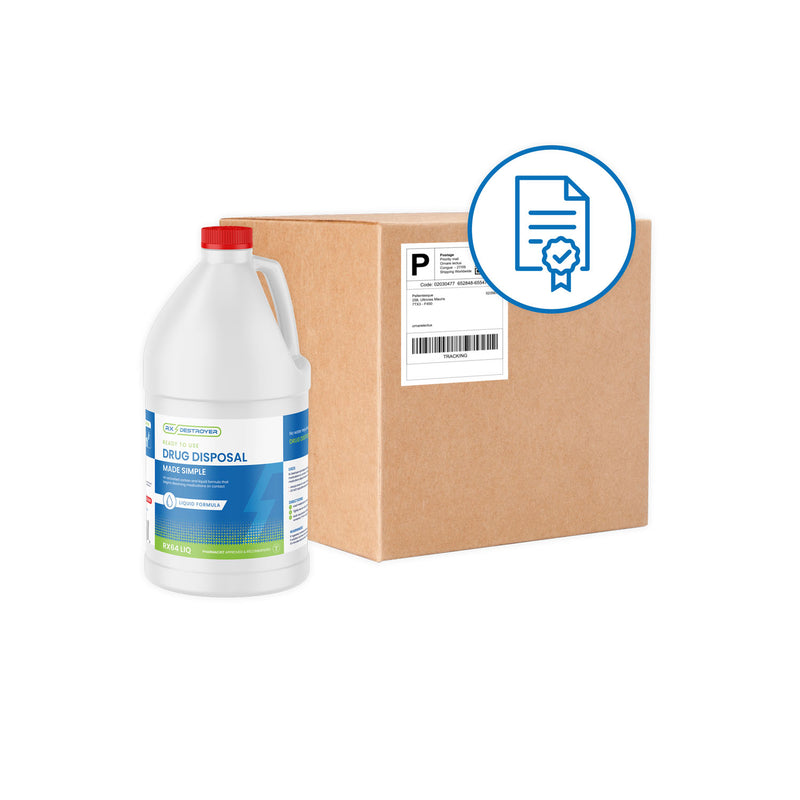 C2R GLOBAL RX DESTROYER - Rx Destroyer™ Liquid Meds Only Formula with Hardener Packets, 64oz Bottle, 4 btl/cs