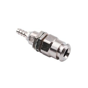 DCI Plated Panel Mount 10-32 Coupler with Shut-Off