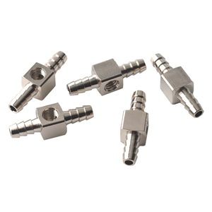 DCI 1/8" Barb x 10-32 Female Tee, Pack of 5