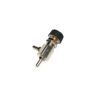 DCI Needle Valve Black Cap Knob, Large Barbs