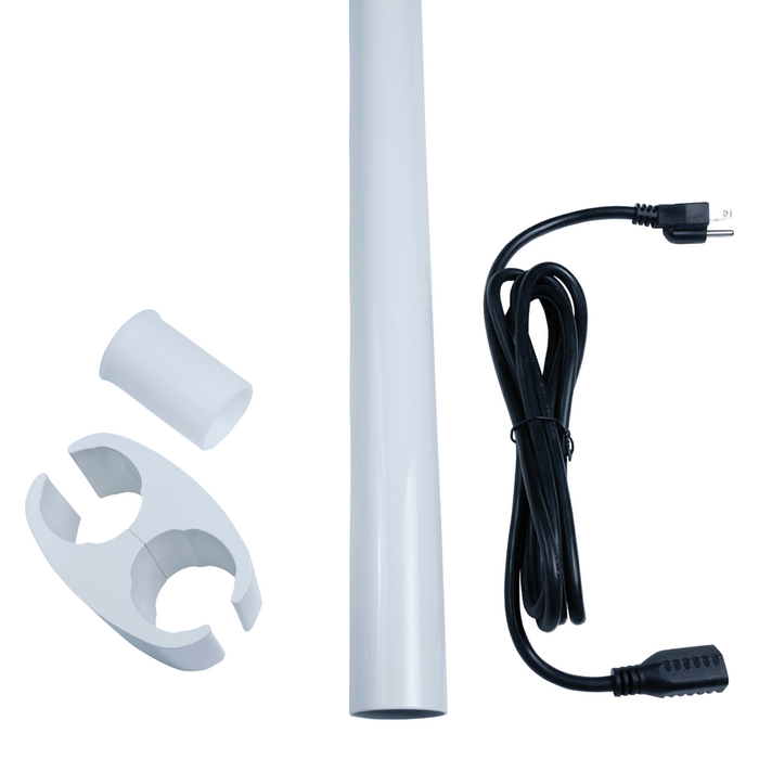 DCI Light Post Extension, 30", P&C Bushing, White