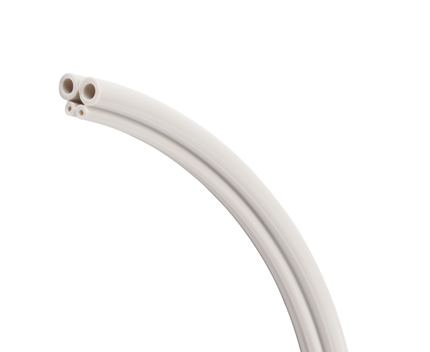 DCI FC Tubing, 4 Hole, Poly Sterling; Per Foot