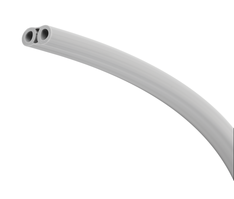DCI FC Tubing, 2 Hole, Vinyl Asepsis Gray; Per Foot