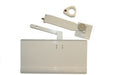 DCI Monitor Support & Full Size Keyboard Tray, w/Dual 8" Pivot Arm, Vertical Post Mounted, White