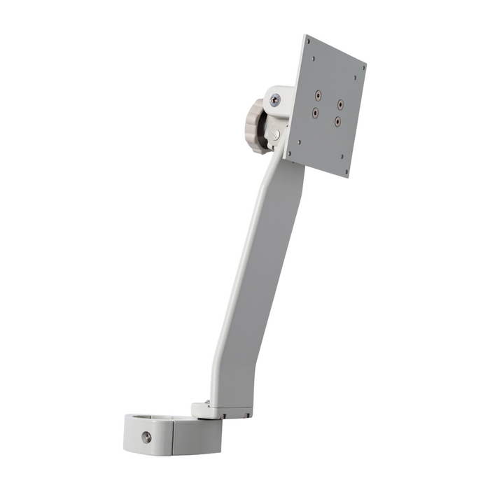 DCI Monitor Support, Vertical Post Mounted, White