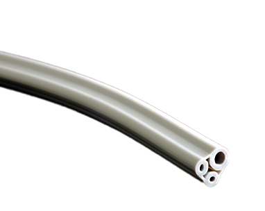 DCI HP Tubing, 3 Hole, Asepsis Straight Gray; Roll of 100ft