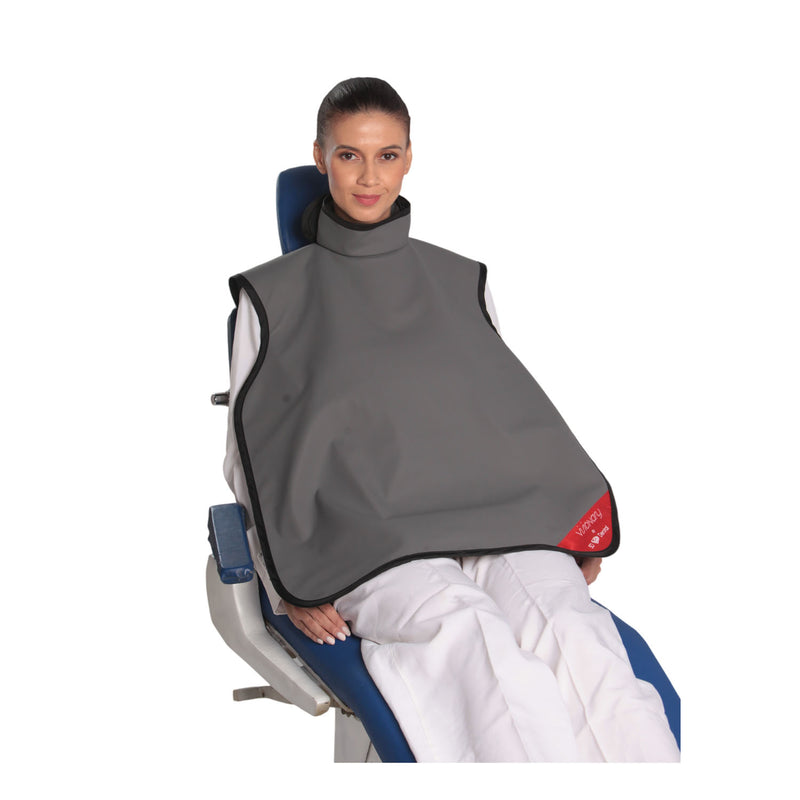 3D Dental Lead Apron Adult W/Collar Grey (Drop Ship Only)